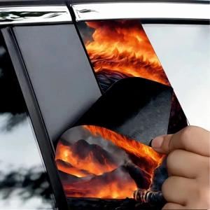 Set 2 stickere decorative pentru stalpii usilor, print autoadeziv de inalta rezolutie, dimensine 2 buc x 50 x 22 cm , cod: AVX-SSU-11 - Img 3