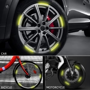 Set 20 bucati Elemente Reflectorizante "Wheel Arch" pentru autoturisme, biciclete, motociclete, atv-uri, scutere, culoare Albastra - Img 4