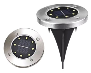 Set 4 x Lampa Solara estetica exterioara de gradina, cu 8 LED-uri, cu suport scurt - Img 6