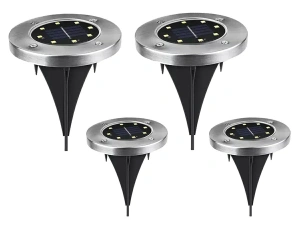 Set 4 x Lampa Solara estetica exterioara de gradina, cu 8 LED-uri, cu suport scurt - Img 5