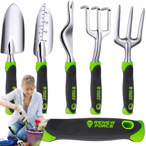 Set 5 unelte de gradina de inalta calitate cu manere din silicon, model AVX-WT-GDNTOL - Img 1