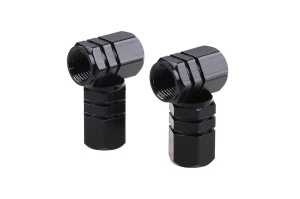 Set capacele auto pentru ventil hexagon negru 4 buc - Img 3