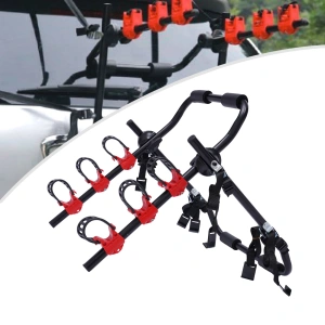 Suport auto pentru transport 3 biciclete, capacitate 58 kg, montaj rapid prin curele - Img 3