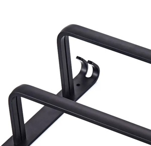 Suport de prosoape pentru baie tip "Mansarda" din aluminiu, lungime 50 cm, culoare Negru Mat - Img 4