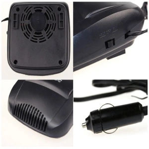 Aeroterma auto 2in1, Ventilate, Incalzire Rapida si Dezghetare Geamuri, alimentare 12V, putere 150W, cu mufa de bricheta - Img 4