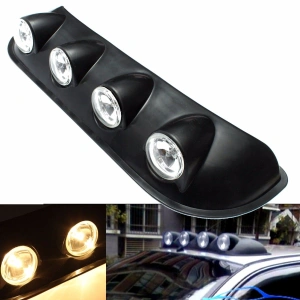 Ansamblu format din 4 proiectoare cu becuri H3 cu halogen, montaj pe plafon sau capota, alimentare 12V, lungime 100cm, destinat vehiculelor Off-Road