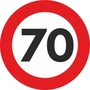 Autocolant Sticker "Limita Viteza" Reflectorizant - 70km/h