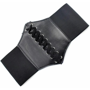 Curea Neagra de tip "corset" cu siret, pentru modelare talie, marime S - Img 4