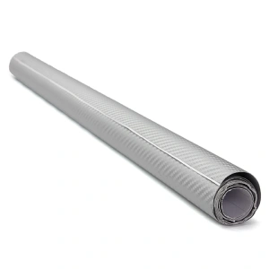 Folie colantare auto Carbon 3D - Argintiu (3m x 1,27m) - Img 2