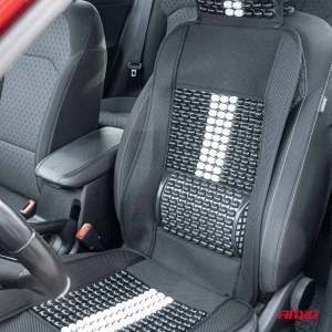 Husa scaun auto cu bile de masaj, suport lombar si tetiera, dimensiuni 131 x 46 cm, culoare Neagra - Img 2