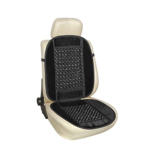 Huse auto cu bile de masaj din lemn si margine de plus neagra CSM-01-Black - Img 2