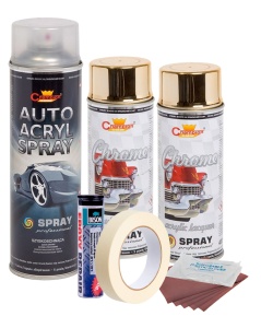 Kit complet reparatie si vopsire jante culoare Auriu Metalic, V2 - Img 3