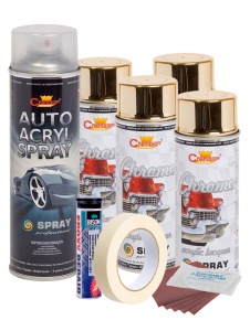 Kit complet reparatie si vopsire jante culoare Auriu Metalic, V4 - Img 3