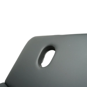 Masa de masaj pliabila, 3 zone, cadru lemn, spuma 5cm, inaltime 55-76cm, piele ecologica, dimensiuni 60x213cm, culoare Neagra - Img 6