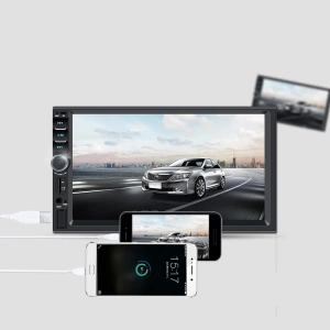 Player Video Auto dimensiune 2DIN, + Camera Marsarier INCLUSA, TouchScreen de 7 inch, 4 x 50W, model WDS-30 cu Bluetooth, Handsfree, Radio, MP3, WMA, MP4, AUX, Card, Telecomanda - Img 3