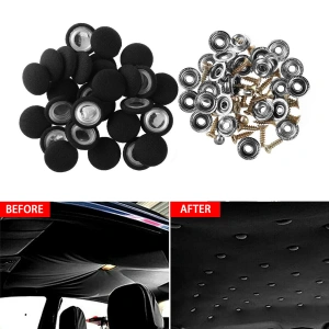 Set 12 clipsuri pentru reparatii tapiterie plafon auto, culoare Negru - Img 3