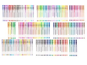 Set 140 piese, Pixuri cu gel multicolor cu sclipici (glitter) - Img 4