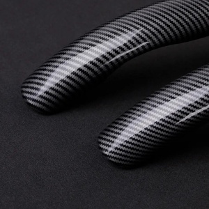 Set 2 ornamente volan finisaj CARBON NEGRU, dimensiune universala - Img 2
