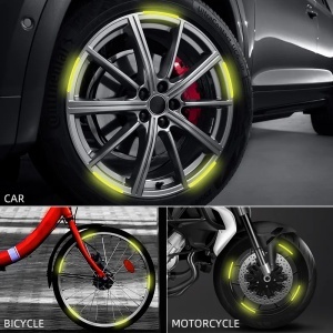 Set 20 bucati Elemente Reflectorizante "Wheel Arch" pentru autoturisme, biciclete, motociclete, atv-uri, scutere, culoare Argintiu - Img 4