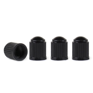 Set 4 capacele auto din plastic pentru ventil, culoare Neagra - Img 2