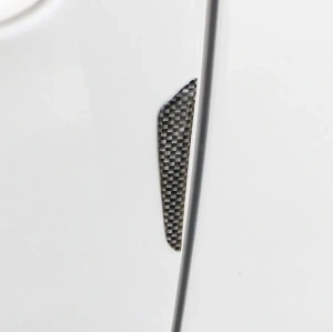 Set 8 elemente de protectie usa "Imitatie Carbon", flexibile, autoadezive, culoare Neagra - Img 2