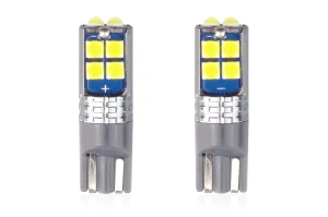 Set becuri auto cu LED CANBUS compatibil T10 W5W 10 SMD Alb 12/24V, destinat competitiilor auto sau off-road