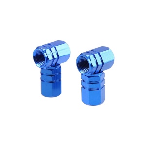 Set capacele auto pentru ventil hexagon albastru 4 buc - Img 2