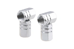 Set capacele auto pentru ventil hexagon argintiu 4 buc - Img 3