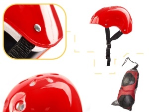 Set Protectie pentru copii, 7 piese, model SKATEBOARD, culoarea Rosie - Img 2