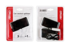 Splitter bricheta auto SOC2 3+1 USB - Img 2