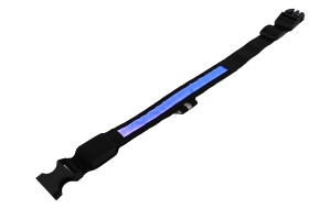 Zgarda iluminata cu LED pentru caine sau pisica, culoare Albastra, AVX-AG232A - Img 3