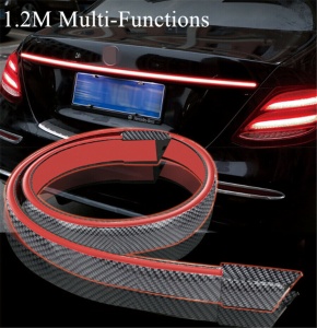 Eleron auto cu lampa stop frana suplimentara pentru autoturisme, 12V, 120cm, Carbon - Img 6