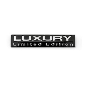 Emblema auto metalica LUXURY, reliefata 3D, dimensiune 7,5 x 1,5 cm - Img 2