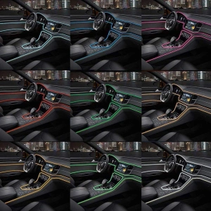 Fir Neon Auto "EL Wire" culoare Verde, lungime 1M, alimentare 12V, droser inclus - Img 2