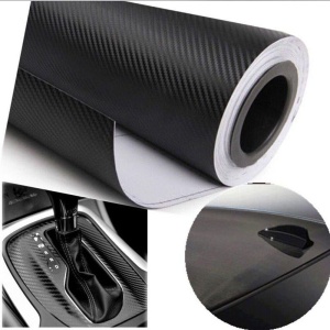 Folie colantare auto Carbon 3D Negru, 3m x 1,27m - Img 1