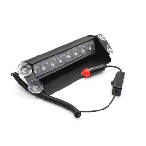 Lampa stroboscopica LED, montaj in parbriz, 8W, culoare Rosu - Albastru - Img 4
