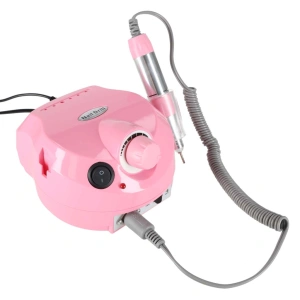 Masina electrica de slefuit unghiile, 65 W, pentru manichiura si pedichiura, cu 6 capete, culoare Roz - Img 2