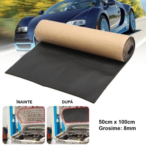 Material insonorizant auto cu exterior textil tip MOCHETA (50cm x100 cm x 8mm) - Img 2