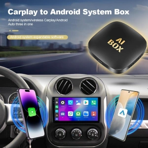 Modul adaptor auto "AI BOX" cu Android 13, Wireless CarPlay & Android Auto, GPS, WiFi, Bluetooth, Video, Muzică, Slot Card TF - Img 3