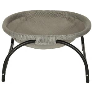 Pat de tip hamac pentru caini si pisici, cadru metalic negru si panza gri, dimensiune 45 x 42 x 23 cm - Img 6