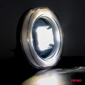 Proiector LED cu Angel Eye model AWL58, pozitie, semnalizare, faza lunga/scurta, pentru Off-Road, ATV, SSV, putere 45W, 8000lm, tensiune 9-36V, dimensiuni 114,5 x 114,5 x 52 mm - Img 2