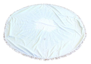 Prosop mare de plaja, super absorbant, forma rotunda, diametru 150cm, model Ananas - Img 3