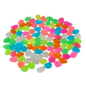Set 100 pietre decorative fluorescente, culoare Multicolor, AVX-AG653C - Img 1
