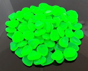 Set 100 pietre decorative fluorescente, culoare Verde, AVX-AG653B - Img 2