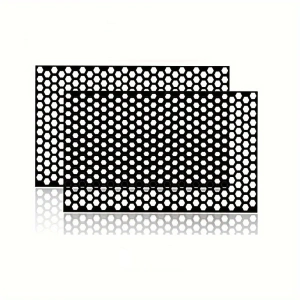 Set 2 folii autoadezive decupate pentru decorarea stopurilor auto, dimensiune 2 x 48 x 30cm, culoare Negru Mat, model HONEYCOMB - Img 5
