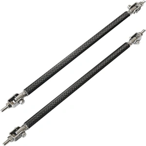 Set 2 Tije din Aluminiu reglabile pentru Consolidare Spoiler, lungime 10cm, IMITATIE CARBON - Img 6