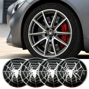 Set 4 buc. ornament central janta, model "Spider", diametru 5cm
