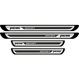 Set 4 bucati Protectii Praguri din autocolant Crom - Racing Sport - Img 2