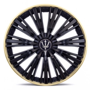 Set 4 capace roti VELAR Trident Gold/Black, design multi-spoke Premium, ABS rezistent, Universal, pentru jante R16