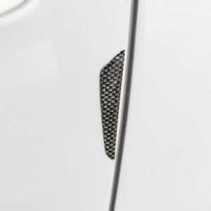 Set 8 elemente de protectie usa "Imitatie Carbon", flexibile, autoadezive, culoare Neagra - Img 2